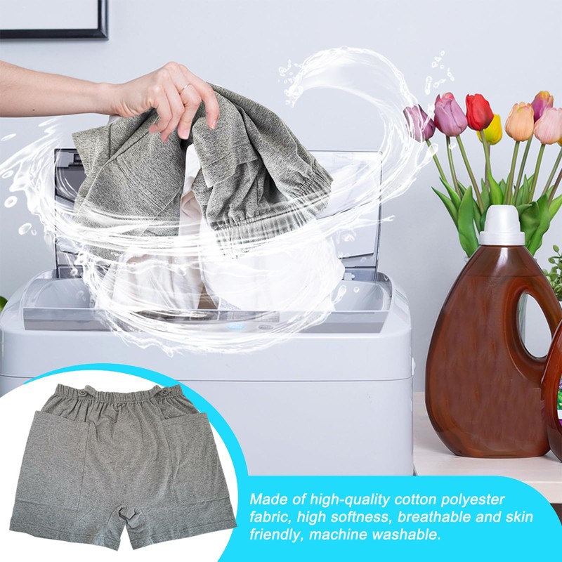 2 Pack Nephrostomy Bag Shorts, Urine Bag Pants, Catheter Bag