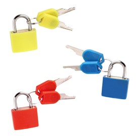 ZKSXOA 3pcs Luggage Locks, Suitcase Locks Padlocks with Keys Mini Keyed Padlocks Travel Lock Small Padlocks for Suitcases Luggage Gym Locker Bag Rucksack Cabinets School