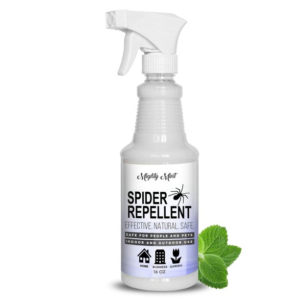 Mighty Mint - 16oz Spider Repellent Peppermint Oil - Natural Spray for Spiders and Insects - Non Toxic