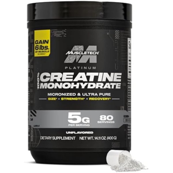 Branded Creatine Monohydrate Powder Platinum Pure Micronized Muscle Recovery +