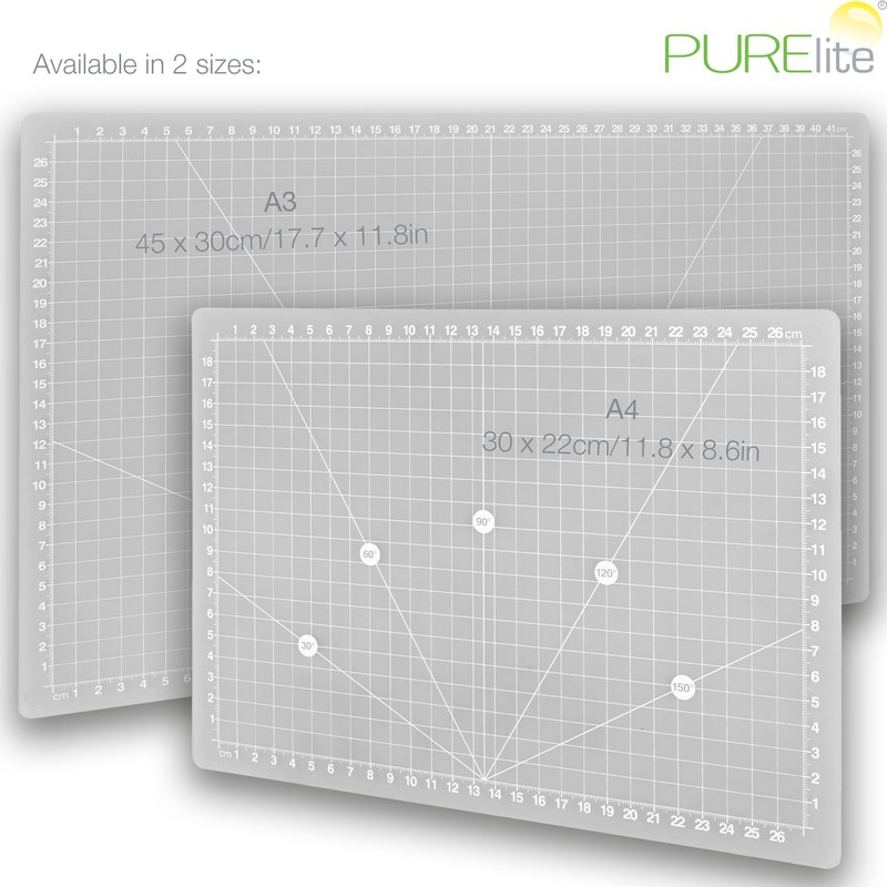 PURElite Transparent Cutting Mat A4, 30cm x 22cm x 3mm