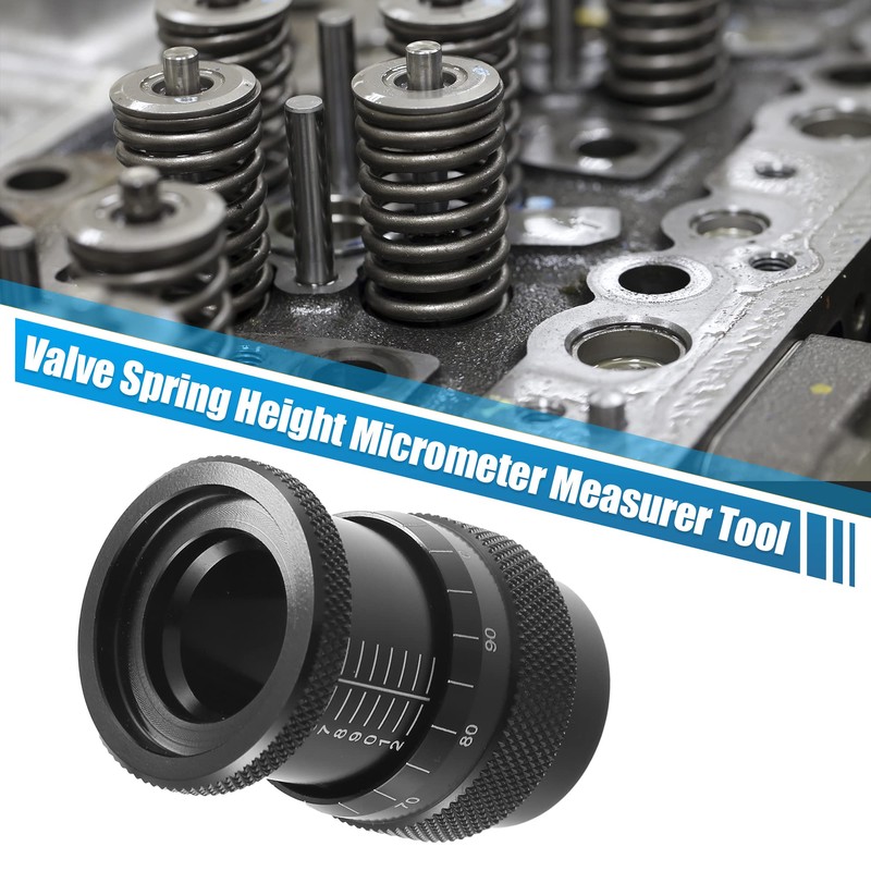 X AUTOHAUX Universal Valve Spring Height Micrometer Gauge Aluminium Black
