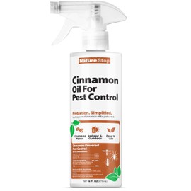 NatureStop Cinnamon Oil for Pest Control, Natural Essential Oil Spray for Insects & Household Pests, 16 oz (475mL)