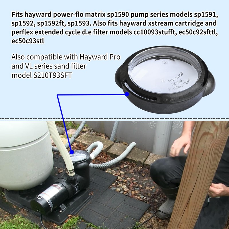 Vsttar SPX5500D Pool Pump Lid,Strainer Cover with Lock Ring and