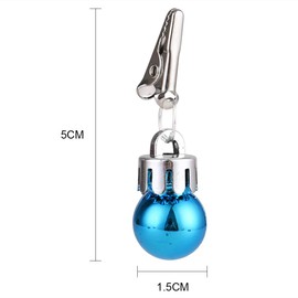 Faburo 16pcs Beard Christmas Baubles Clips and 4pcs Jingle Bells, Colorful Christmas Beard Hair Baubles Ornaments