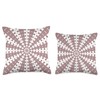 Starlight Beam With Dovetail Pattern White Cut Out Throw Pillow