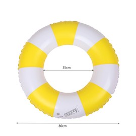 Swimming Ring Adult Retro Style Inflatable Swimming Hoop Funny Pool Float Toy Swimming Pool Float for Bathing Fun Summer Pool Beach Party Water Activities (Yellow)