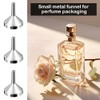 3-Piece Mini Funnel Set ，Silver Aluminum Tiny Funnels for Small