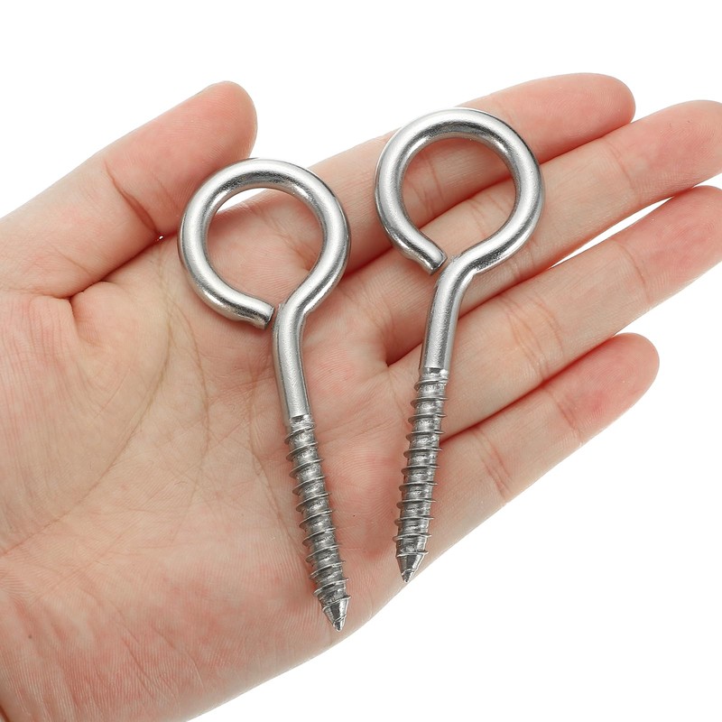 PATIKIL 10pcs M6x80mm Eye Screw 304 Stainless Steel Eye Screw
