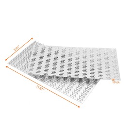 10-Pack 5x10 Inch Pronged Truss Plates, Galvanized Steel Flat Mending Brackets for Wood Timber Connectors and Roofing Trusses, 19 Gauge