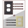 Oil Rubbed Bronze 1 Gang Duplex Wall Plate Cover Zinc