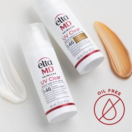 EltaMD UV Clear Face Sunscreen SPF 46, Oil Free Sunscreen with Zinc Oxide, Dermatologist Recommended, 0.5 oz