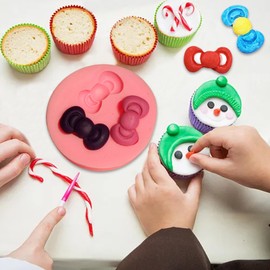 2 Moldes De Silicona para Fondant con Lazos, Bonitos Moldes De Silicona para Fondant, Moldes De Azúcar para Fondant, Moldes Artesanales para Cumpleaños, Bodas, Fiestas(#6)
