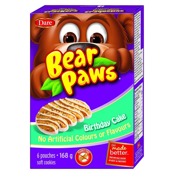 Dare Bear Paws Birthday Cake Soft Cookies 168g - Peanut