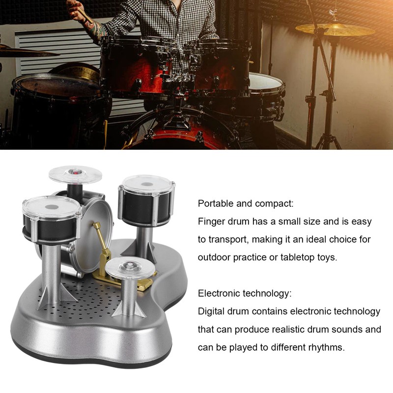 Finger Drum Set Portable Plastic Easy to Play Finger Touch