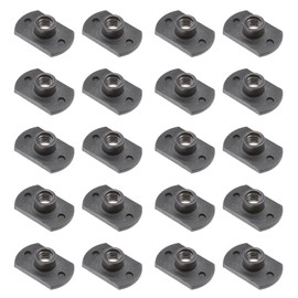 Be In Your Mind 20pcs M6 Carbon Steel T Shape Weld Nuts 2 Holes for Pipe Furniture Table