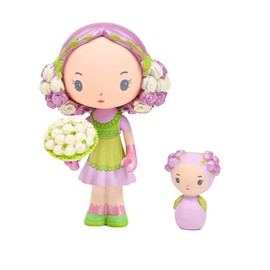 DJECO DJ06954 Tinyly Teeny Rosalie Tiny Shop Doll House Doll Mini Doll Flower Shop Pretend Play Educational Toy Montessori 4 5 6 Years Old Girls Entrance Celebration Gift Toy Children's Birthday