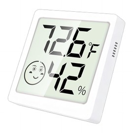 AIROASIS Digital Hygrometer Indoor Thermometer Portable Mini Temperature, Humidity Detector for Home, Office or School, Humidity Meter Room Thermometer, Battery Powered, Magnetic Suction