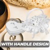 jojofuny 5pcs Wedding Party Heart-Shaped Ring Pillow Elegant Ceremony Ring