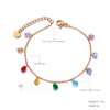 lokaerlry Titanium Stainless Steel Chain & Link Bracelets Colorful CZ