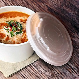 Vegware Compostable Lids for 12oz Soup Containers, VLID115, Pack of 50