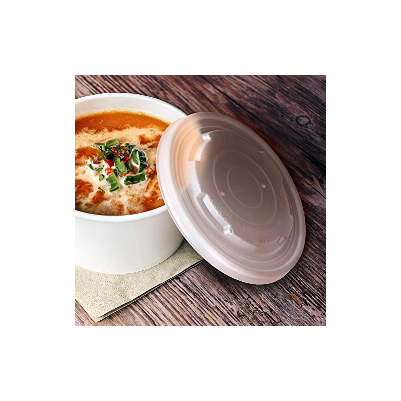 Vegware Compostable Lids for 12oz Soup Containers, VLID115, Pack of