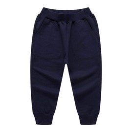 HAXICO Unisex Kids Solid Cotton Elastic Waist Winter Pants Toddler Baby Bottoms Active Sweatpants