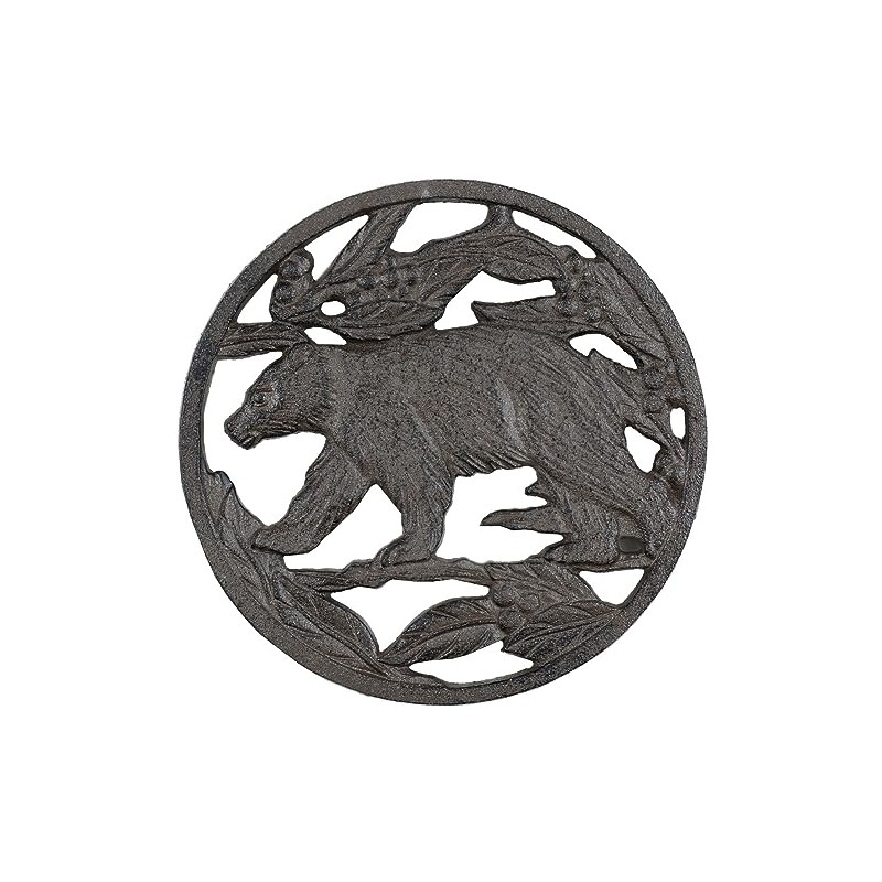 BLACK FOREST DECOR Black Bear Cast Iron Trivet