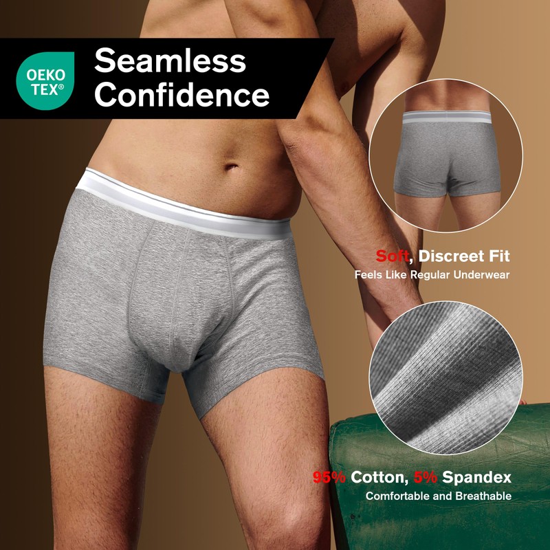 REELINDRY Men’s Incontinence Underwear 2.3 oz Absorbency Protection Adult Leak