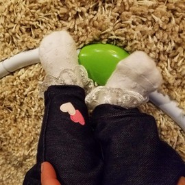 DRESHOW Infant Lace Bow Socks Baby Ruffle Lace Socks Newborn Toddler Girls Socks Ankle Dress Sock, 4 Pairs Lace Socks Set-11UK