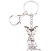 NEWEI Enamel Chihuahua Dog Keychain Handbag Purse Charms for Women