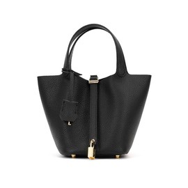 SADI Versatile and stylish, a classic casual handheld picnic basket - style bag for women:_black