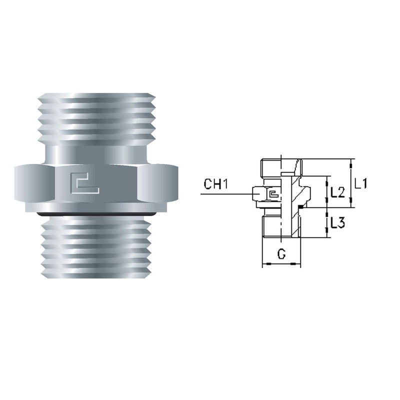 Inch Screw Fitting with Soft Seal GE10LR1/4-ED OMD