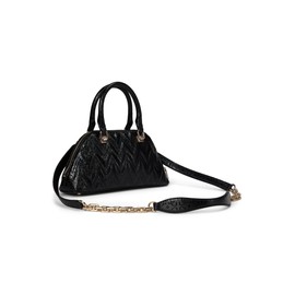 GUESS Women's Adelard Dome Satchel, Top Handles, Black, One Size