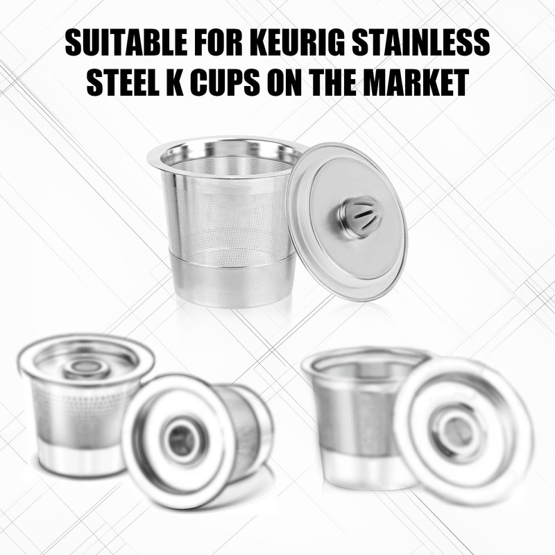 20 Pcs Silicone Gaskets with Circle Crochet for Keurig Stainless