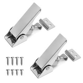 QWORK® 2 Pcs Heavy Toggle Latch Catch Clamp Adjustable Cabinet Boxes Metal Toggle Clamp Toggle Clamp , Stainless Steel Quick Release Tool