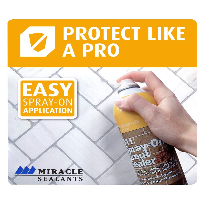Miracle Sealants GRTSLRAEROCS Aerosol 511 Spray On Grout Sealer, 15