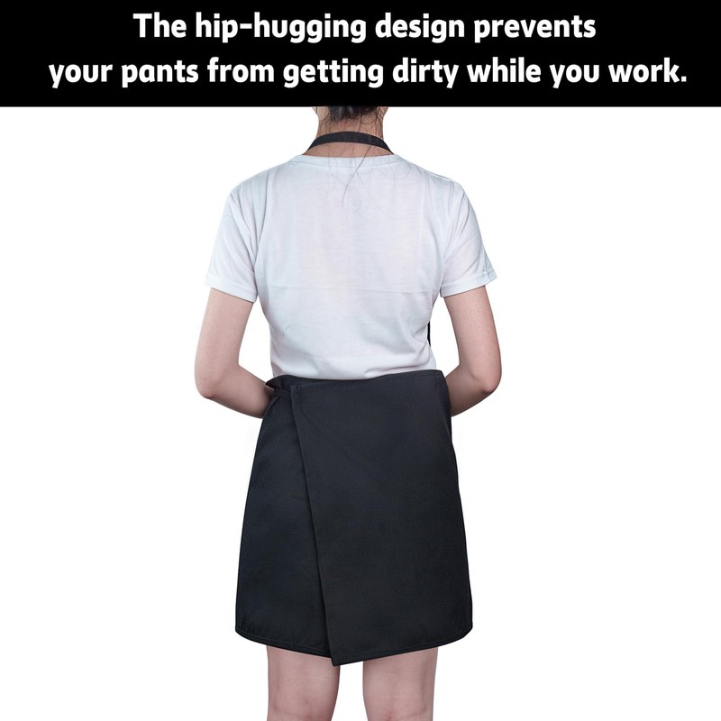 MyLifeUNIT Artist Apron, Adjustable Painting Apron with 10 Pockets for