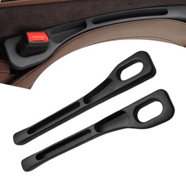 2pcs Car Seat Side Gap Filler Organizer, Car Seat Gap Filler, PVC Material, 41x6.5x3.3cm, Prevents Items from Falling, Holds Glasses/Keys/Cards/Phones, Fits Between Seat and Console