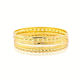 Gold Bangles for Women Girls Stackable Indian Bracelets to Women Girls Bohemian Bracelets Stretch Bracelet Set for 6 Bangle Bracelet