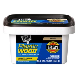 DAP Plastic Wood All Purpose Latex Wood Filler, Natural, 16 Oz (7079800529)