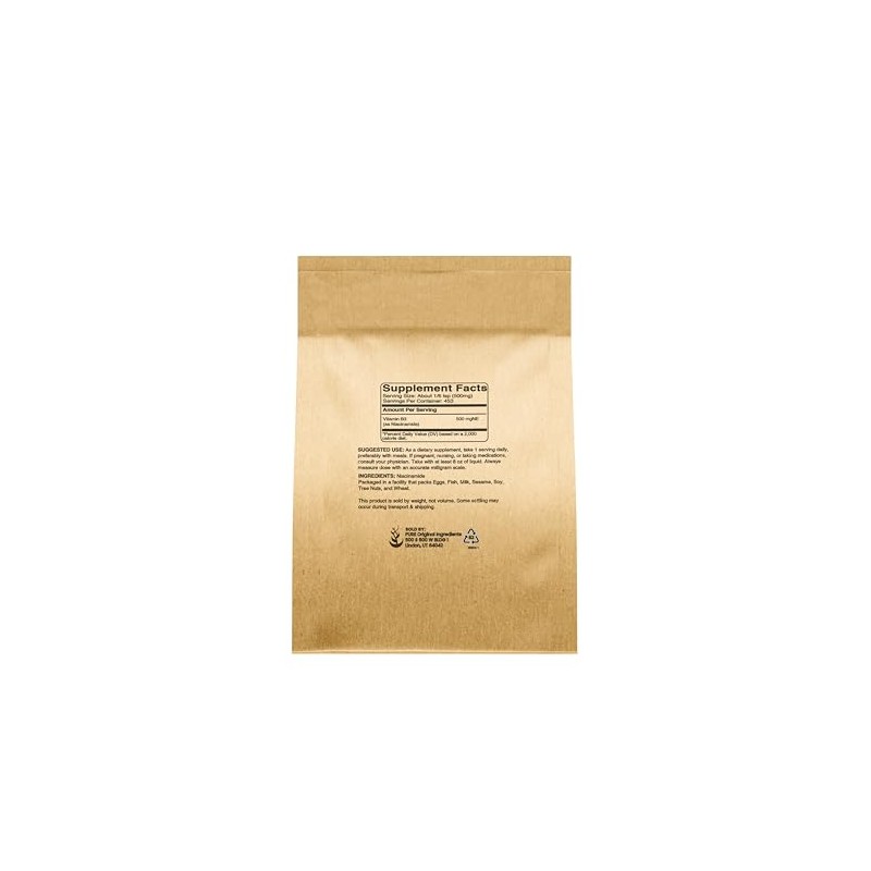 PURE ORIGINAL INGREDIENTS Niacinamide (8oz) Flush-Free Vitamin B3 Powder, Dietary