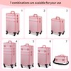 GALHUBIS Rolling Makeup Case, Makeup Train Case with Lid, 5