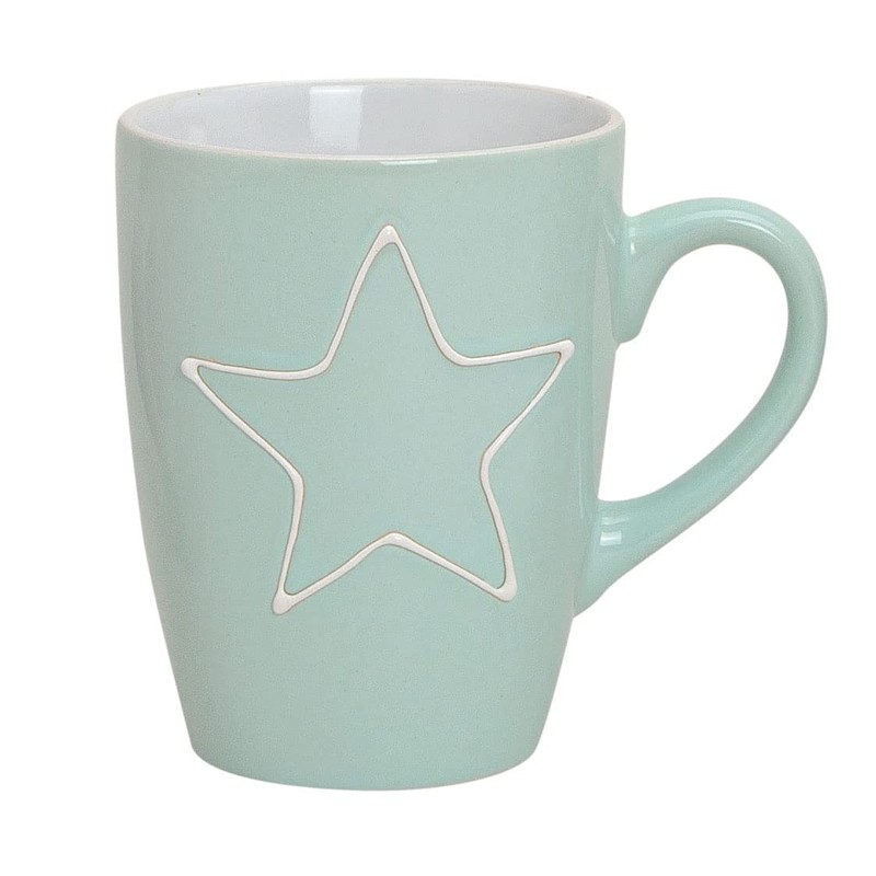 levandeo Set of 3 Cups 300 ml Star Ceramic Pastel