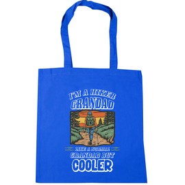 Hippowarehouse I'm a hiker grandad, like a normal grandad but cooler Tote Shopping Gym Beach Bag 42cm x38cm,10 litres