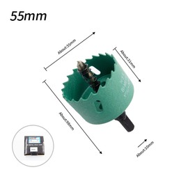 55mm Hole Saw LAIWEI Hole cutterhole Cutter,2.2 Inch HSS Annular Hole Saw Cutter Drill Bit,Holes in Wood,Gypsum Board,Aluminum Profiles, PVC and Other Materials(2-1/6")