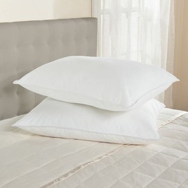 Set of 2 White Goose Feather and Down Pillows for Sleeping – Hotel Quality Pillows! Extra Soft and Breathable, Great for Back & Stomach Sleepers