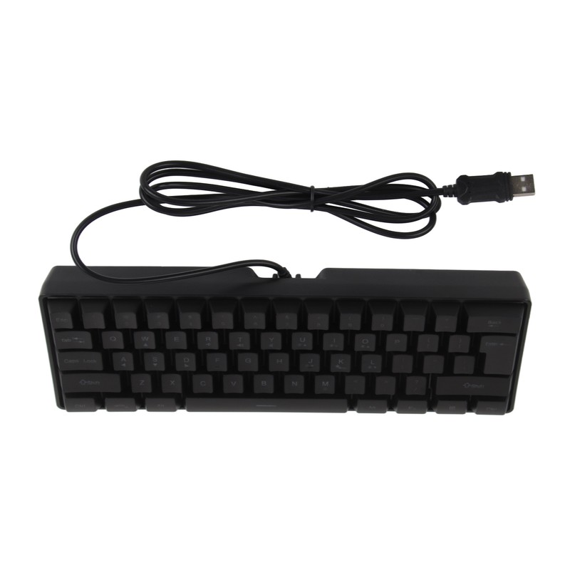Mechanical Keyboard 61 Keys RGB Backlight Ultra Thin Portable Wired