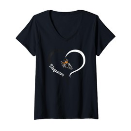 Womens Fernley Vaqueros Logo Half Heart Slogan HS V-Neck T-Shirt