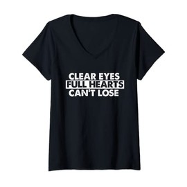 Womens Clear Eyes Full Hearts Can't Lose V-Neck T-Shirt